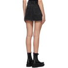 Ksubi Black Ripped Denim Model Miniskirt