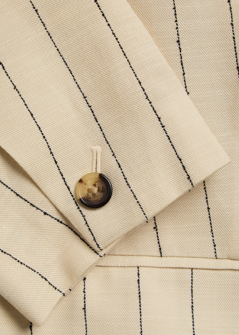 Rag & Bone Emile Pinstriped Double-breasted Blazer White