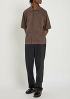 Herno Striped Seersucker Shirt Dark Brown