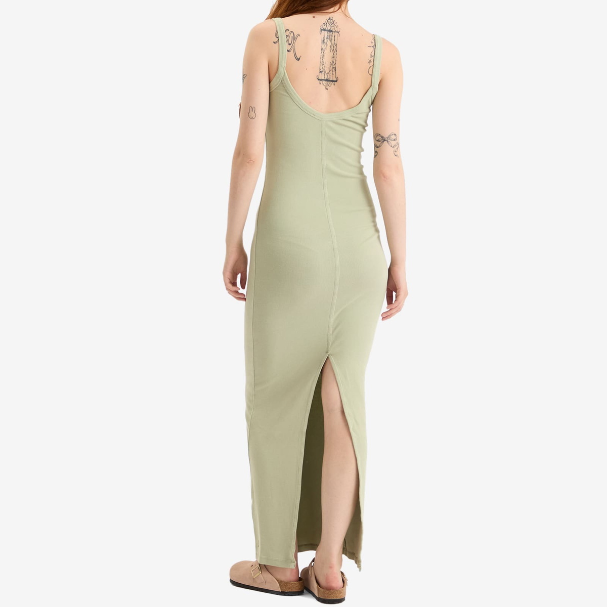 Represent Women's Initial Baby Rib Maxi Dress in Desert Sage