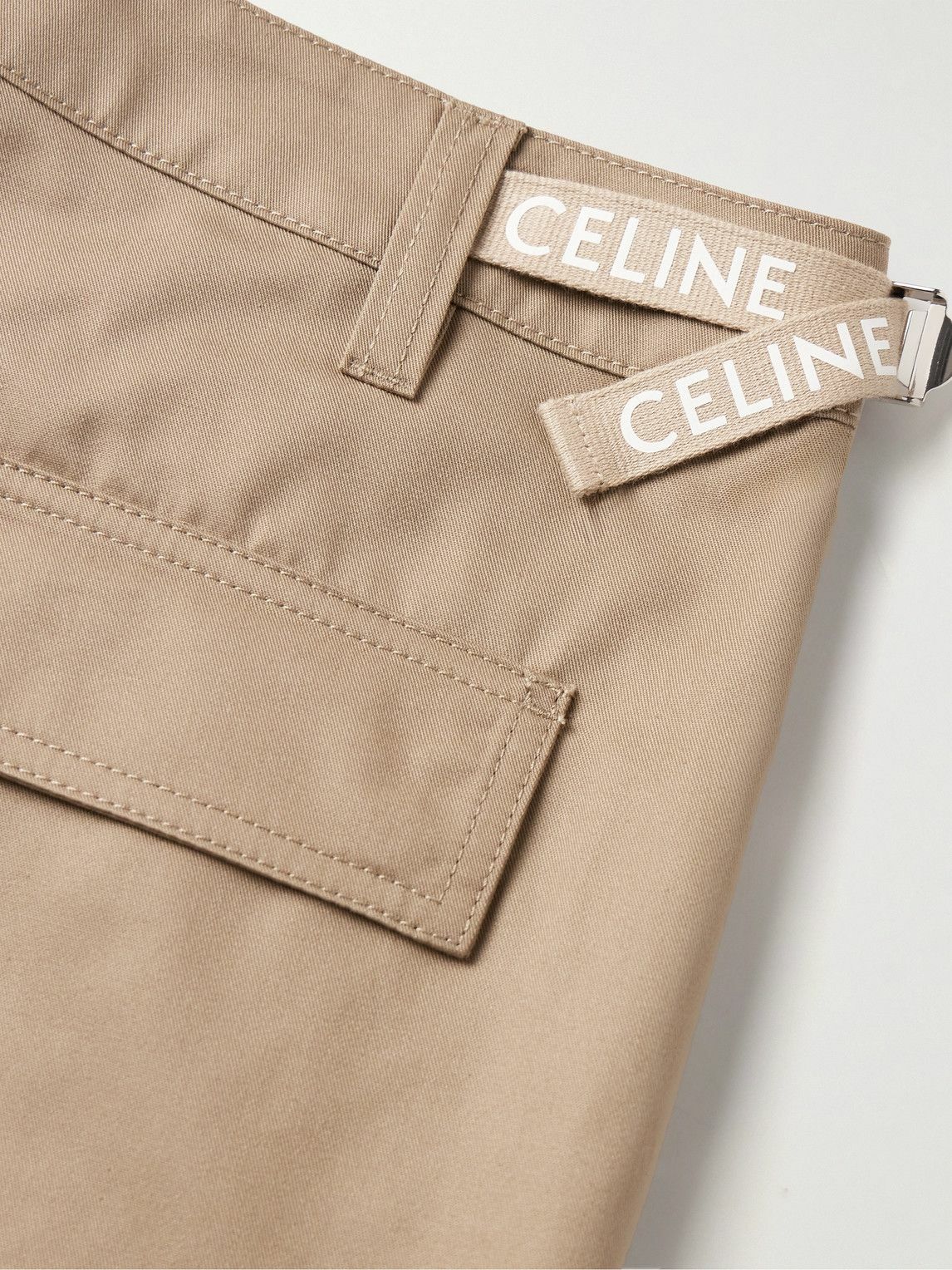 CELINE - Straight-Leg Twill Cargo Trousers - Neutrals