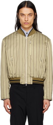 Dries Van Noten Multicolor Striped Bomber Jacket