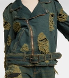 Acne Studios Distressed denim biker jacket