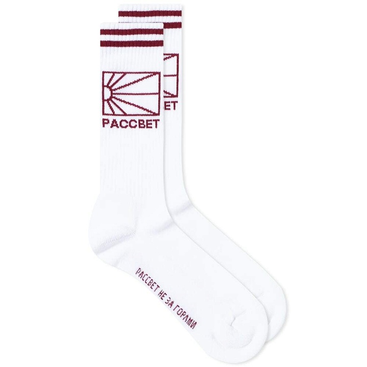 Photo: PACCBET Men's Logo Sock in White