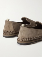 Officine Creative - Miles Braided Suede Loafers - Brown