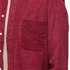 Gitman Vintage Men's Button Down Heavy Corduroy Shirt in Burgundy