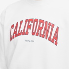 Sporty & Rich Men's California Sweatshirt in White/Bright Red/Navy