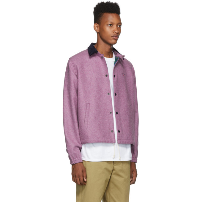 Noah NYC Pink Wool Campus Jacket Noah NYC