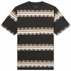 Beams Plus Men's Jacquard Stripe Pocket T-Shirt in Charcoal