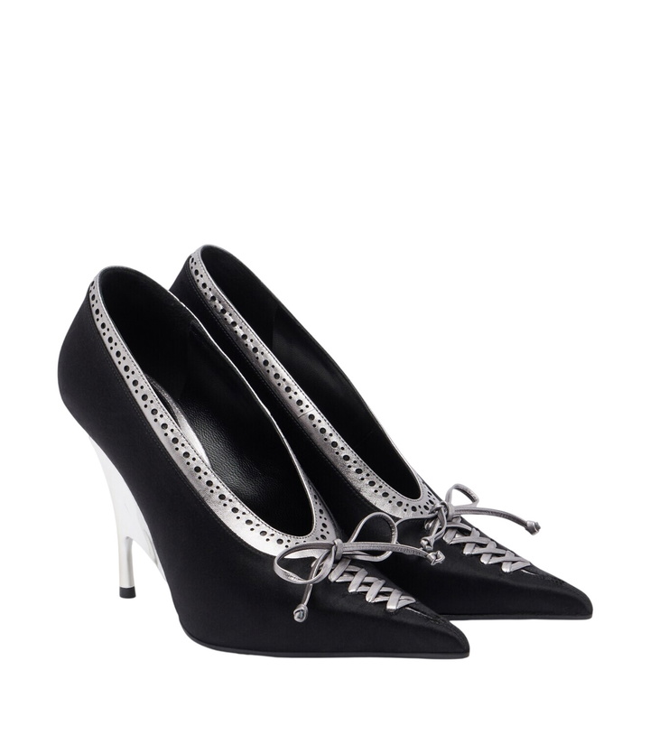 Photo: McQueen Koko leather and satin pumps