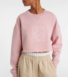 Loewe Anagram cropped cotton jersey sweatshirt