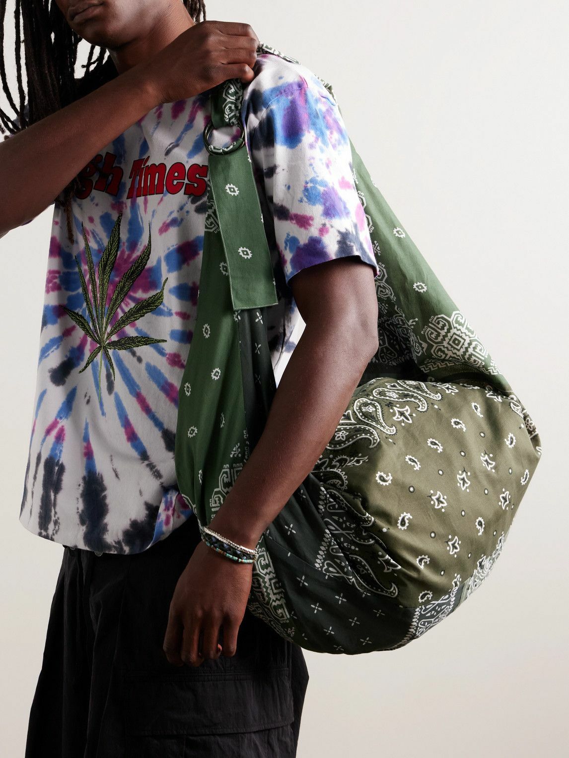 KAPITAL - Snufkin Patchwork Bandana-Print Voile Messenger Bag