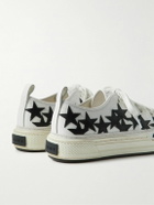 AMIRI - Appliquéd Leather and Canvas Sneakers - White