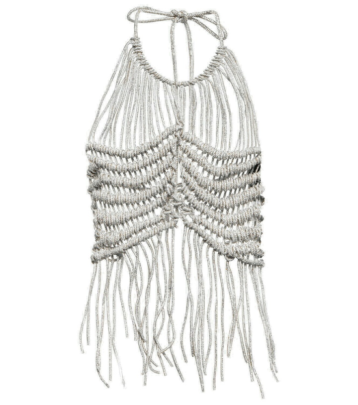 Photo: Giuseppe di Morabito Crystal-embellished crochet top