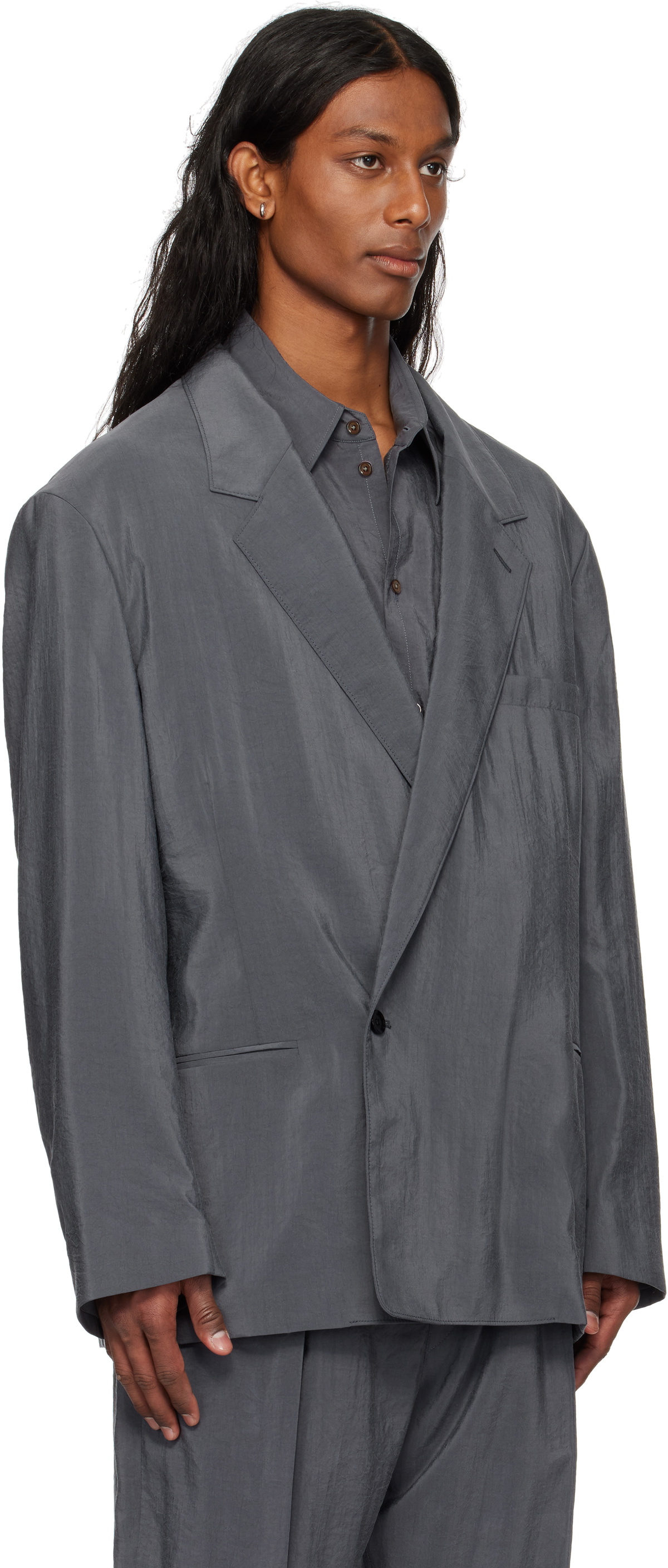 LEMAIRE Gray Soft DB Blazer Lemaire