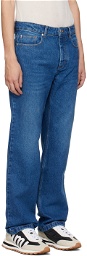 AMI Paris Blue Straight Fit Jeans