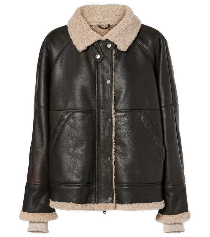 Photo: Brunello Cucinelli Shearling-lined leather jacket