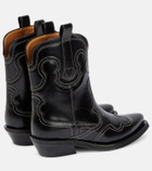 Ganni Leather cowboy boots