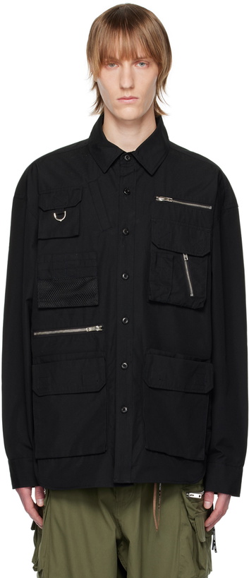 Photo: mastermind WORLD Black Multi Pockets Shirt