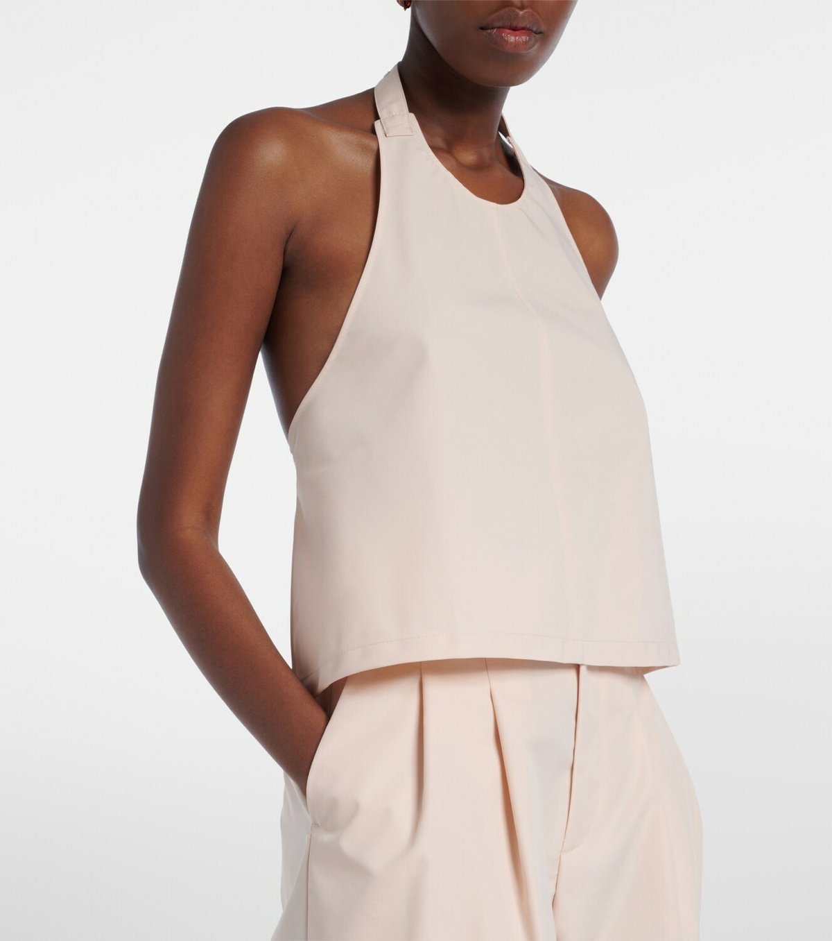 Wardrobe.NYC Halterneck cotton-blend top