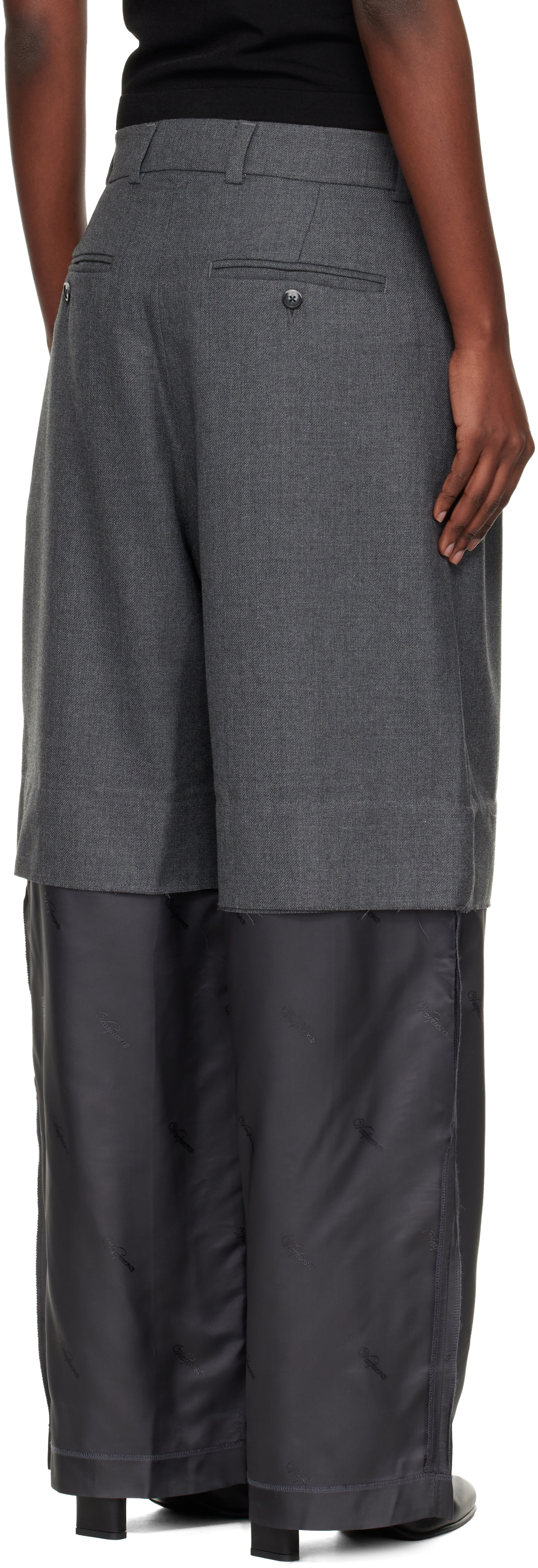 VAQUERA Gray Chopped Trousers