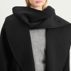 Róhe Women's Signature Double-Faced Scarf Coat With Belt in Black