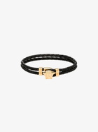 Versace Black Medusa Leather Bracelet