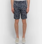 NN07 - Crown Slim-Fit Printed Linen Shorts - Men - Navy