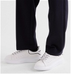 Alexander McQueen - Exaggerated-Sole Rubber-Trimmed Leather Sneakers - White