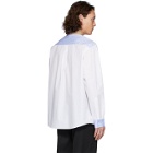 JW Anderson White and Blue Chest Pockets Shirt