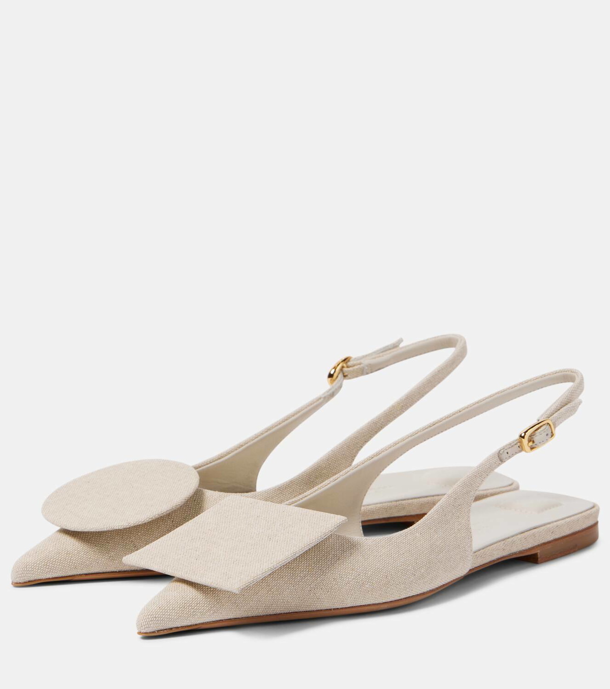 Jacquemus Les Slingbacks Duelo Plates canvas flats