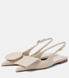 Jacquemus Les Slingbacks Duelo Plates canvas flats
