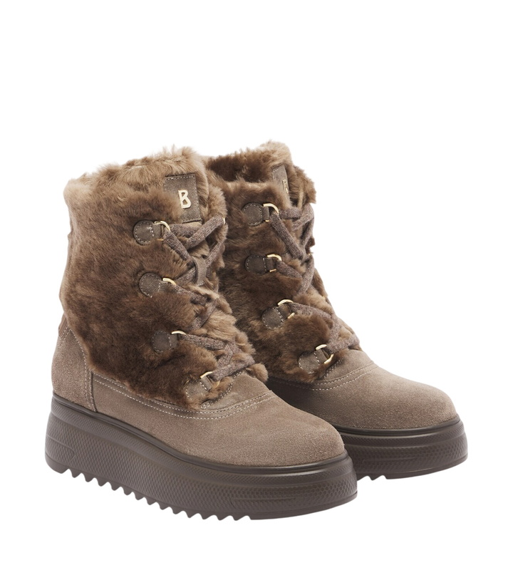 Photo: Bogner Stockholm suede and shearling lace-up boots