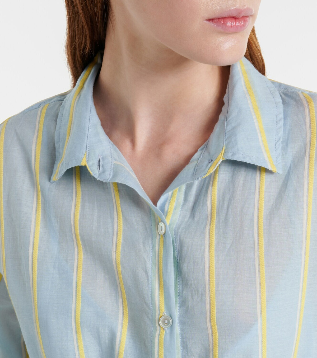 Velvet Kimora striped cotton shirt dress