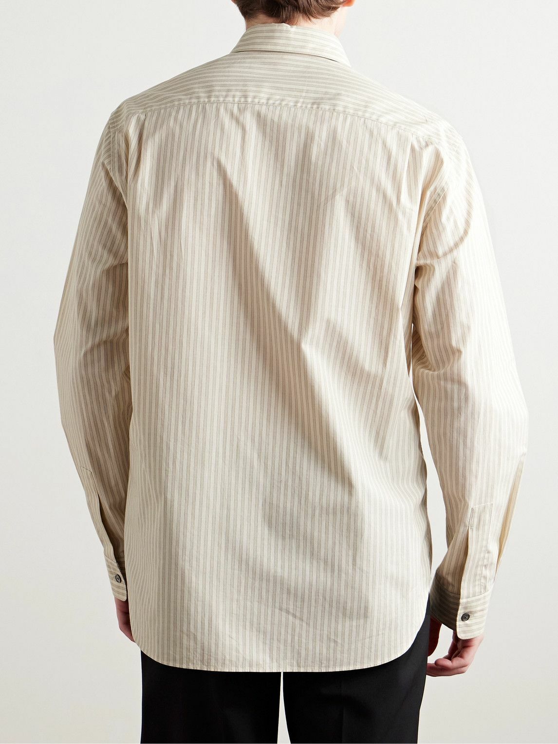 The Row - Ashford Striped Organic Cotton Shirt - Neutrals