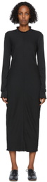 Raquel Allegra Black Long Sleeve Fitted Dress