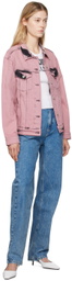 Moschino Jeans Pink Faded Denim Jacket