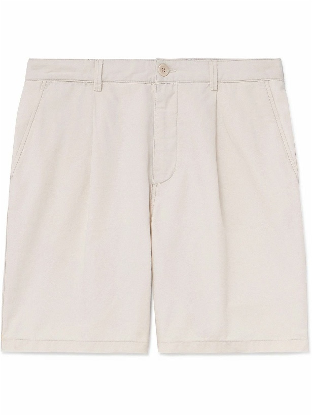 Photo: Norse Projects - Straight-Leg Christopher Pleated Cotton Shorts - White