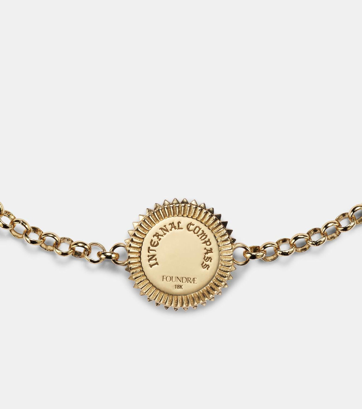 FoundRae Internal Compass 18kt gold bracelet with diamond