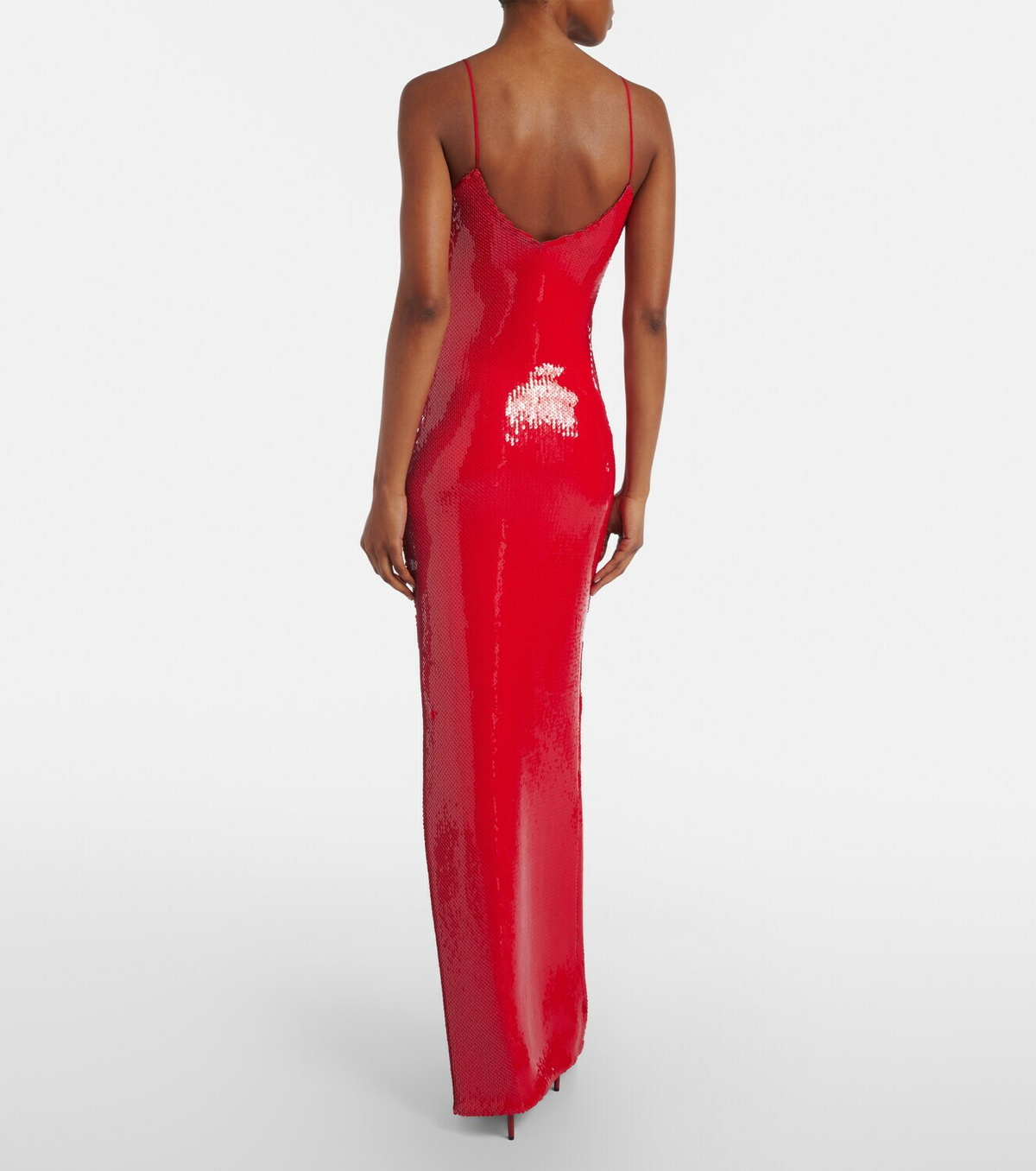 Rodarte Floral-appliqué sequined gown