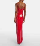Rodarte Floral-appliqué sequined gown