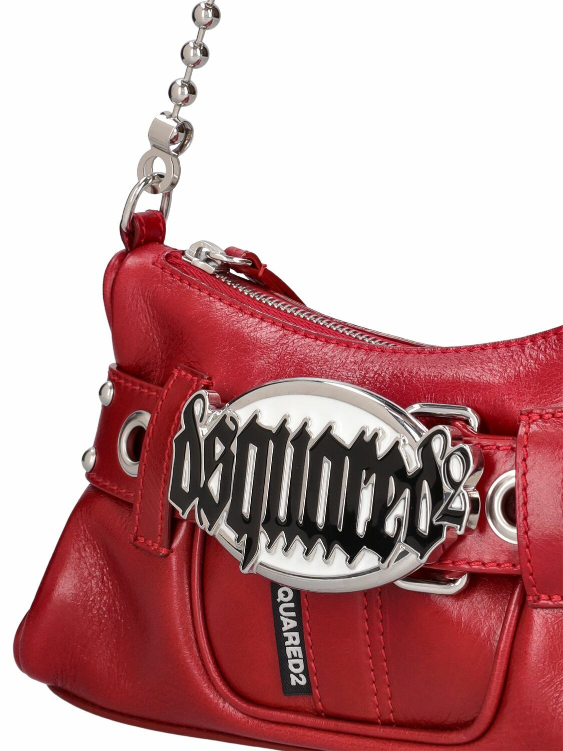 DSQUARED2 - Gothic Logo Belted Leather Clutch Dsquared2