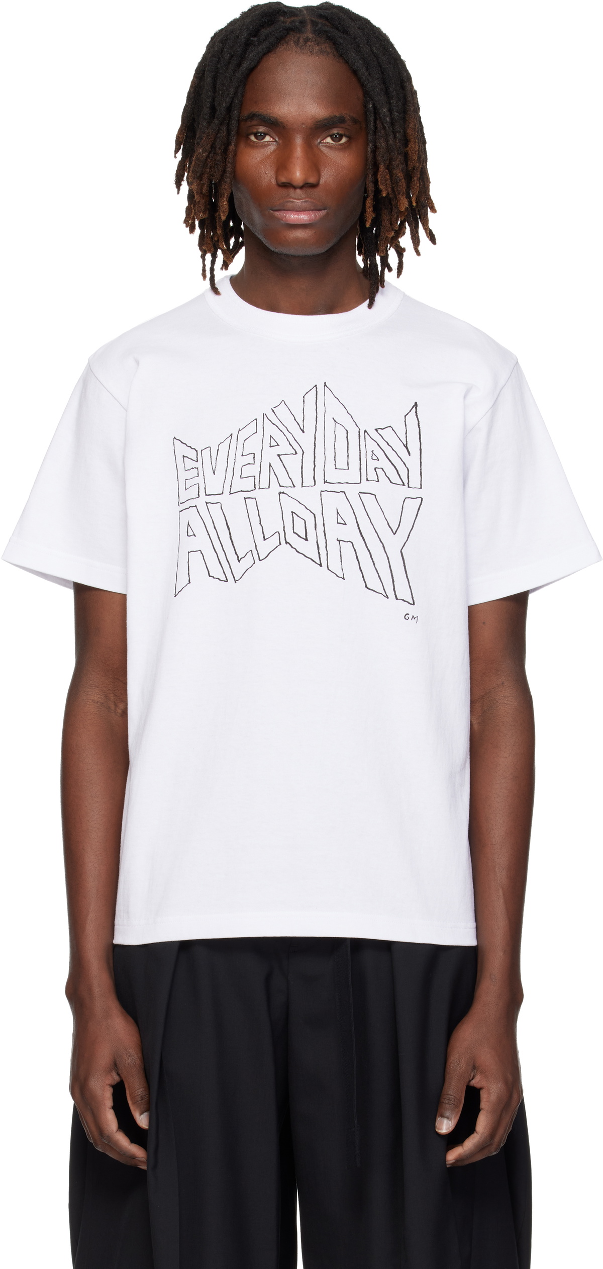 sacai Black WTAPS Edition Flock Print T-shirt Sacai