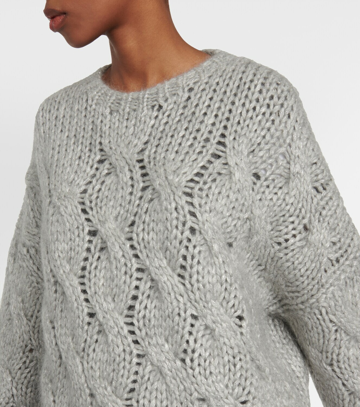 Brunello Cucinelli Cable-knit mohair-blend sweater