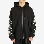 MASTERMIND WORLD Men's Patch Zip-Up Hoodie in Black