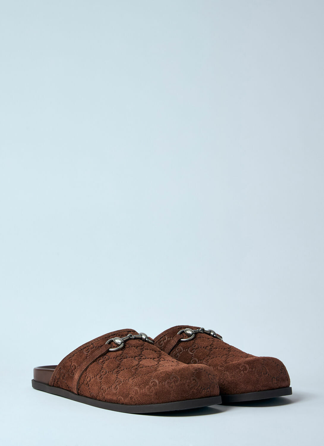 Gucci Suede Horsebit Mules