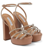 Aquazzura Moondust Plateau 140 platform sandals