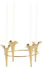 Georg Jensen Gold Bloom Taper Candle Holder
