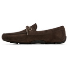 Ferragamo Brown Laced Driver Loafers