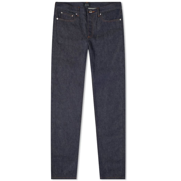 Photo: A.P.C. Men's Petit Standard Jean in Raw Indigo